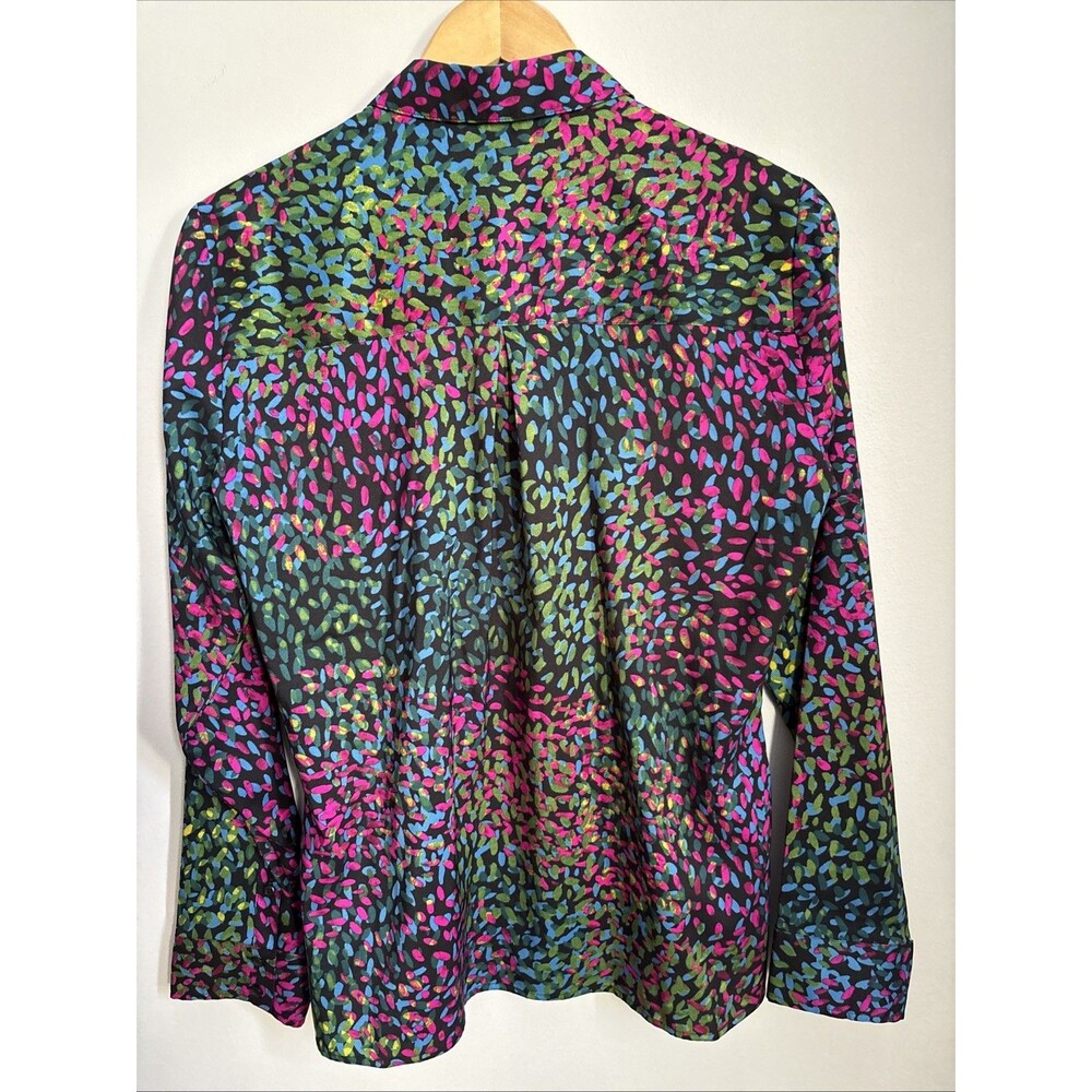 Express Portofino Desig Workwear Multicolor ButtonDown DressUp Mod Academia NWT - Picture 5 of 6